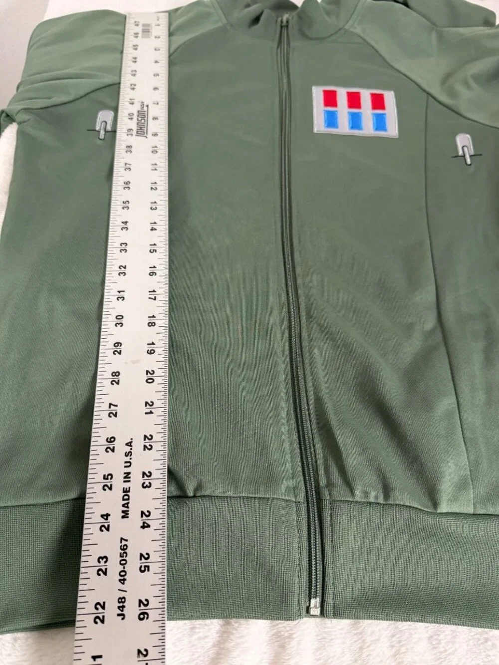 Star Wars ThinkGeek Rebel Alliance Rank Badge Track Jacket Olive Green Small